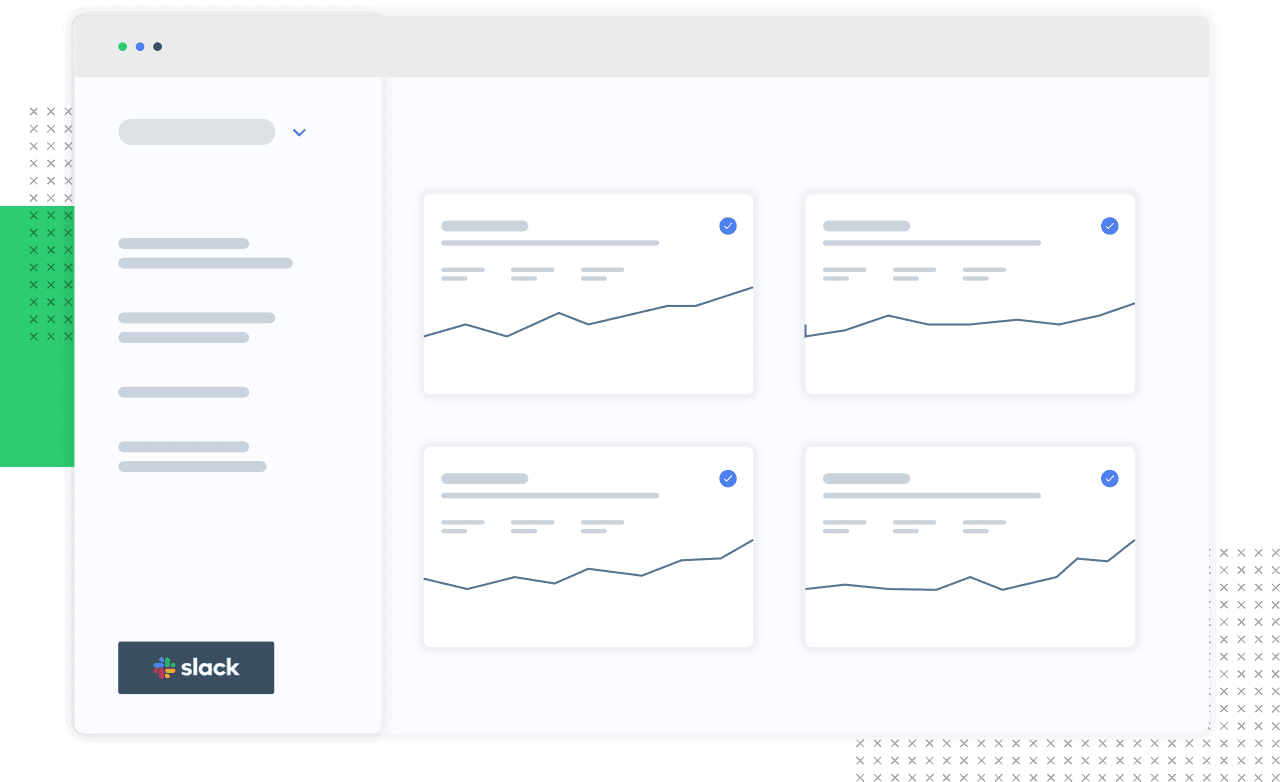 Illustration of a dashboard with graphs and toolbar on the left